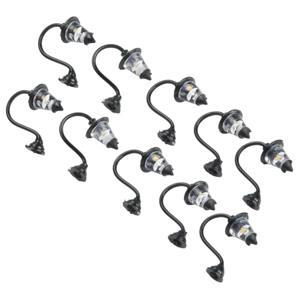 Lámparas de pared LED para decoración de jardín y Casa, juego de farolas para construcción, luz de patio, luz pintada completa, 10 piezas - Imagen 4