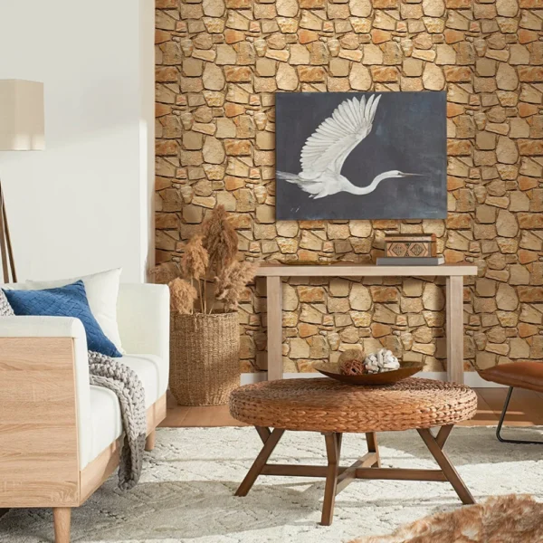 Paneles de pared de piedra de imitación 3D para decoración del hogar, adhesivos autoadhesivos de 1/10 piezas, para despegar y pegar - Imagen 2