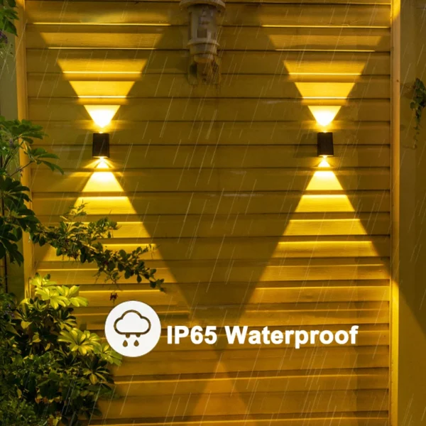 Luces solares de pared para exteriores, iluminación de pared de decoración de calle impermeable, lámpara LED de energía Solar para porche, Villa, Patio, jardín, nuevo - Imagen 3