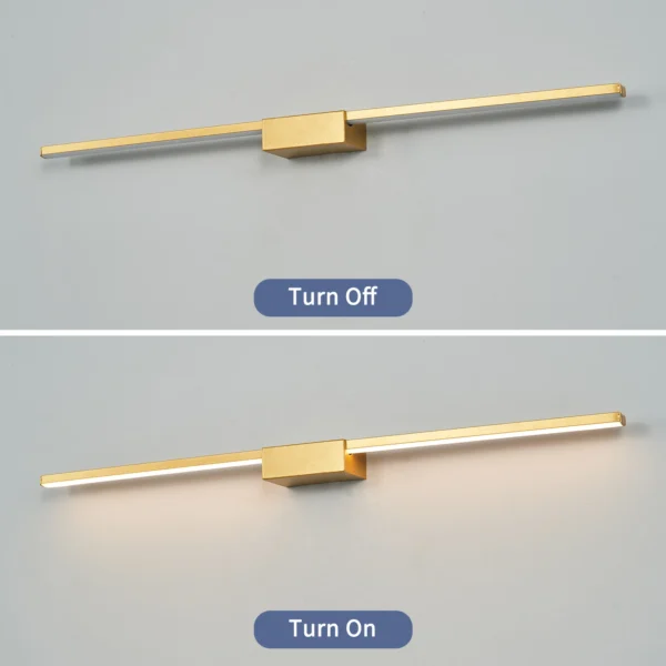 NEO Gleam-Lámpara LED de pared moderna para baño, luz de tocador montada en la pared, AC85V-265V, 19W-27W L70 90 110cm - Imagen 4