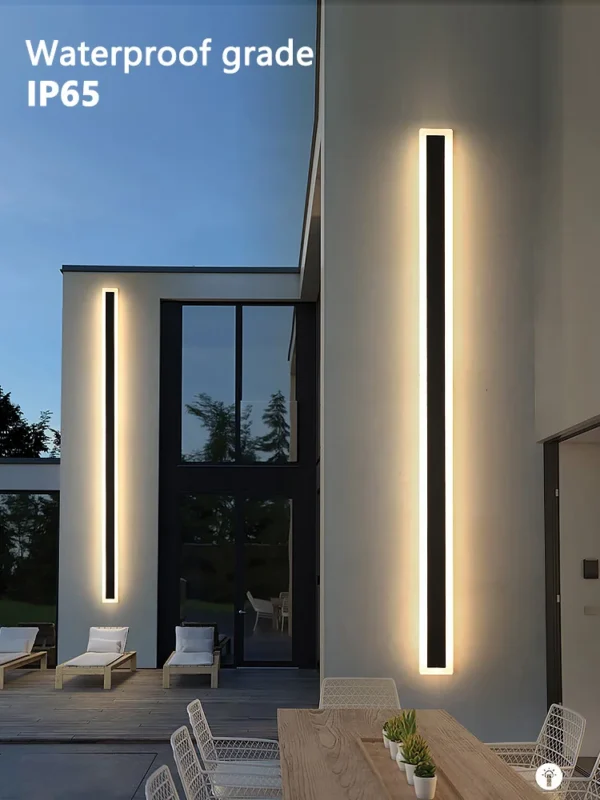 Lámpara de pared al aire libre IP65 impermeable pasillo escalera lámpara LED lámpara de pared larga lámpara de balcón al aire libre entrada villa jardín luz