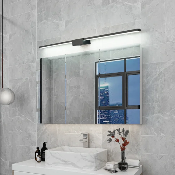 NEO Gleam-Lámpara LED de pared moderna para baño, luz de tocador montada en la pared, AC85V-265V, 19W-27W L70 90 110cm - Imagen 3