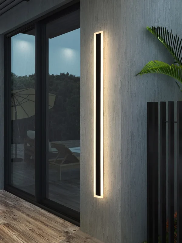 Lámpara de pared al aire libre IP65 impermeable pasillo escalera lámpara LED lámpara de pared larga lámpara de balcón al aire libre entrada villa jardín luz - Imagen 2