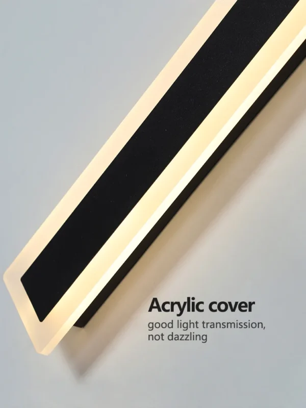 Lámpara de pared al aire libre IP65 impermeable pasillo escalera lámpara LED lámpara de pared larga lámpara de balcón al aire libre entrada villa jardín luz - Imagen 5