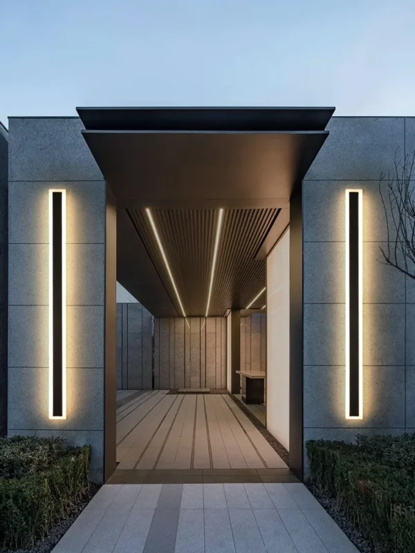 Lámpara de pared al aire libre IP65 impermeable pasillo escalera lámpara LED lámpara de pared larga lámpara de balcón al aire libre entrada villa jardín luz - Imagen 3