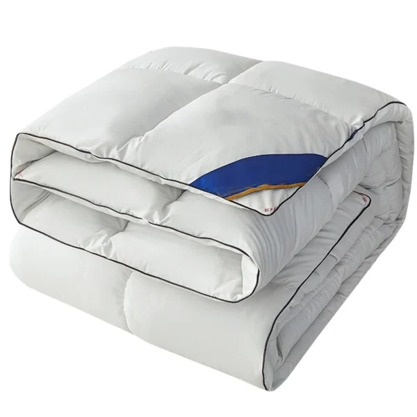 Edredón de plumón de ganso de algodón para invierno, edredón de Hotel de cinco estrellas, edredón súper suave y esponjoso para las cuatro estaciones, manta, edredón lavable, ropa de cama - Imagen 2