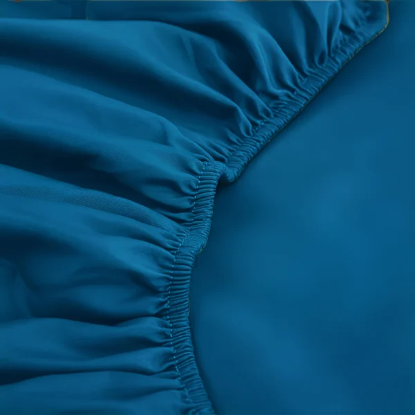 Juego de cama Kuup de poliéster tamaño Queen, 3 uds., sábana y fundas de almohada de Color sólido, funda de colchón con banda elástica incluida - Imagen 5