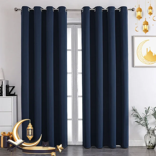 1/2 Uds. Cortinas de Ramadán adecuadas para sala de estar cortinas de sombrilla alta 90% adecuadas para cortinas opacas de dormitorio persiana gruesa