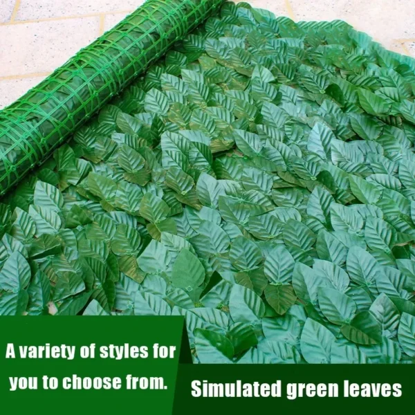 Paneles de valla de hoja verde de hiedra Artificial, pantalla de valla de privacidad falsa para el hogar, jardín al aire libre, decoración de balcón, 50x300cm - Imagen 6