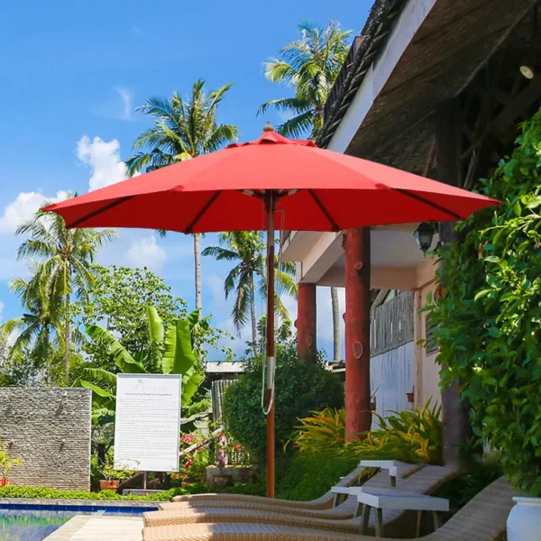 Sombrilla de tela reemplazable para Patio, toldo de playa, protección Uv para jardín al aire libre, tela superior de 6/8 costillas - Imagen 2