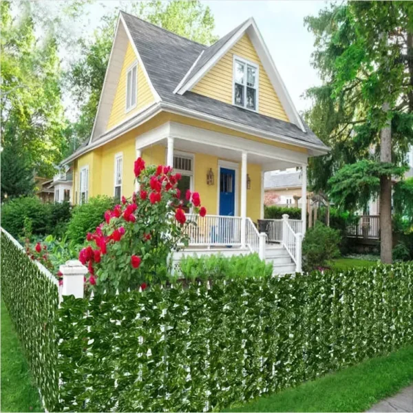 Paneles de valla de hoja verde de hiedra Artificial, pantalla de valla de privacidad falsa para el hogar, jardín al aire libre, decoración de balcón, 50x300cm - Imagen 2