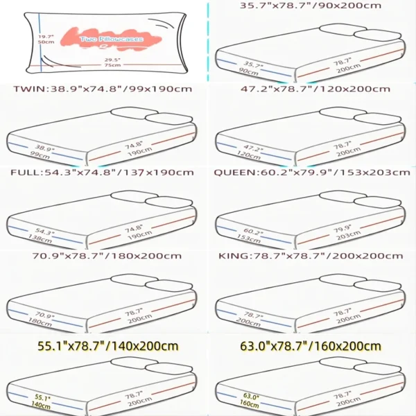 Kuup Juego de cama tamaño Queen de poliéster, 3 piezas, color sólido, sábanas y fundas de almohada con funda de colchón con banda elástica - Imagen 2