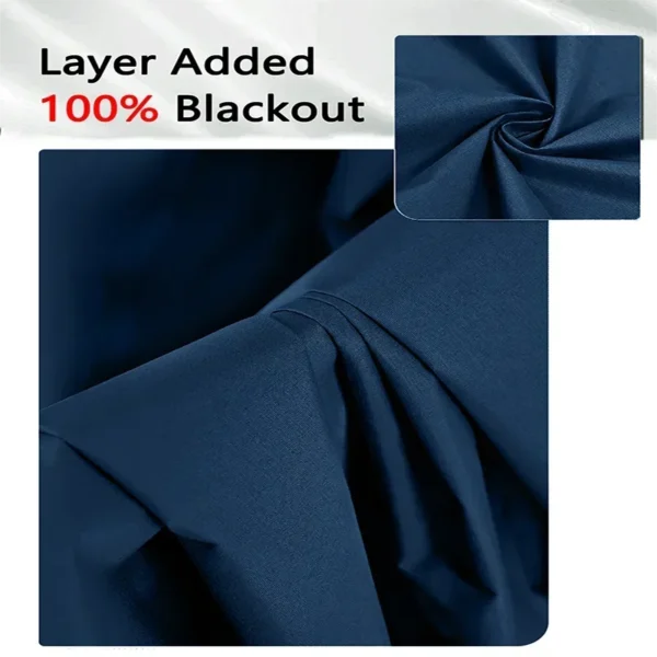 1 unidad de cortinas opacas 100% para sala de estar, forro con aislamiento térmico, decoración de ventanas impermeable para dormitorio, cocina, HOTEL Puerta - Imagen 3