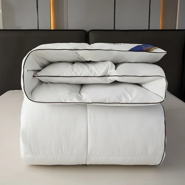 Edredón de plumón de ganso de algodón para invierno, edredón de Hotel de cinco estrellas, edredón súper suave y esponjoso para las cuatro estaciones, manta, edredón lavable, ropa de cama - Imagen 3